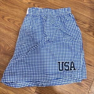 Grayson Threads Blue and White Plaid Shorts